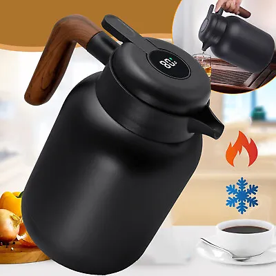 Coffee Thermal Carafe Jug Stainless Steel Vacuum Insulated Coffee Pot Tea Pot UK • £18.90