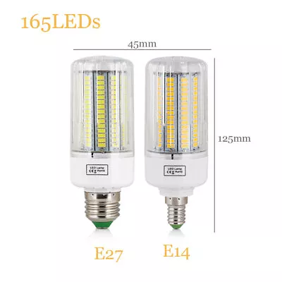 E14 E27 5730 SMD 7W 12W 15W 30W 45W LED Corn Bulb Lamp Candle Light AC110V 220V • $64.21