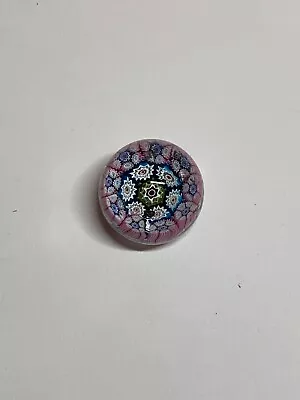 Vintage Millefiori Art Glass Paperweight Floral • $19.99