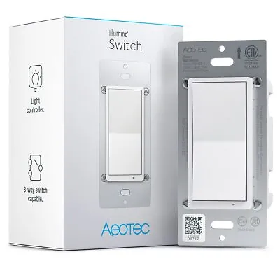 $47.99 • Buy ~NEW~ Aeotec Illumino Light Switch, Gen7 Z-Wave Plus, Non-Dimming [ZWA038]