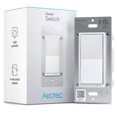 ~NEW~ Aeotec Illumino Light Switch Gen7 Z-Wave Plus Non-Dimming [ZWA038] • $47.99