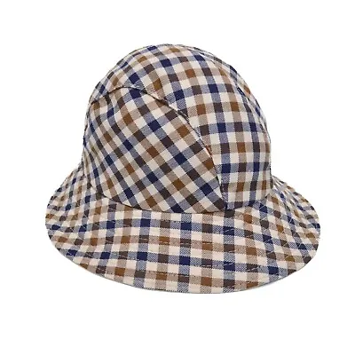 £32.82 • Buy Aquascutum Classic Check Reversible Women’s Wool Cotton Bucket Hat Cap