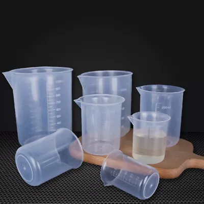 Small Measuring Cup Plastic Jug Beaker Kitchen Tool 50-1000ml Transparent Cup • $3.31