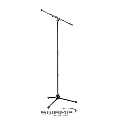 K&M 210/9 Tripod Microphone Stand With Telescopic Boom Black Heavy Duty Steel • $109.37