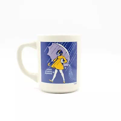 Vintage 1968 Morton Salt Advertising Umbrella Girl When It Rains It Pour Mug • $11