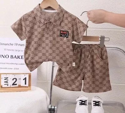 Toddler Designer  Type Set Size 3 Boys Shirt An Short Set Boys Clothes Outfit • $20