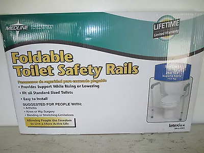 Medline Foldable Toilet Safety Rails NEW OPEN BOX • $25