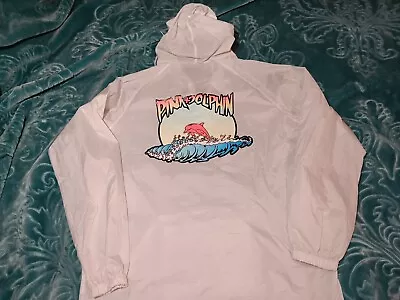 Pink Dolphin Windbreaker Nylon Hoodie White Size Medium  • $13