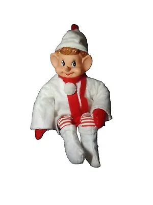 Vintage Pixie Elf Knee Hugger Rubber Face White Outfit • $16.78