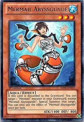 Mermail Abyssgunde ABYR-EN015 Yu-Gi-Oh! Light Play 1st Edition • $0.99