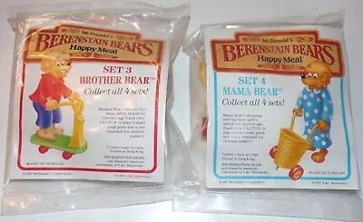 2 Vintage 1987 Berenstain Bears McDonald's Happy Meal Toys - Mama Brother Sealed • $11.99