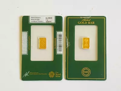 1 Gm Sealed  Royal Mint Or Pamp   Gold Bar  #  Lot59 • £74