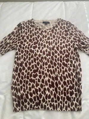 J.Crew Giraffe Print Short Sleeve Sweater~ Size XS • $10.50