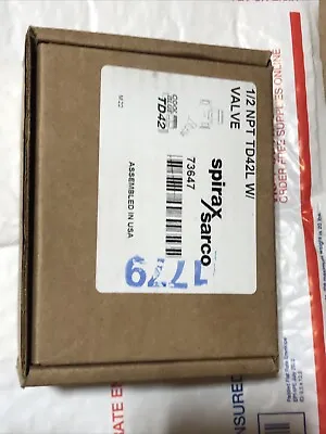 NEW In The Box SPIRAX SARCO TD42L THERMODYNAMIC  1/2” NPT STEAM TRAP • $119.99