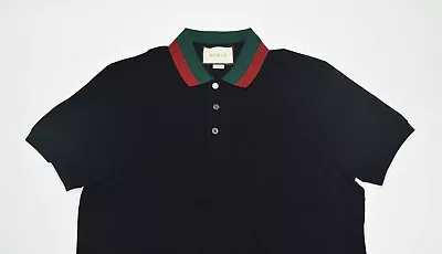 Gucci Men's Black Polo Shirt Size US L • $179
