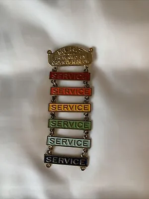 Vintage Order Of Rainbow IORG Girls Merit Badge Masonic Service Ladder Bars • $12.99