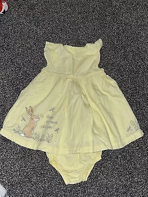 Baby Girls Guess How Much I Love You Yellow Lined Cotton Dress 9-12 Months  • £3.50