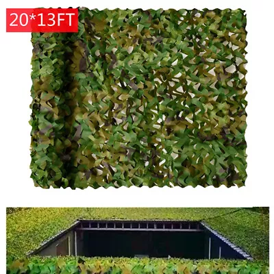 20x13' Camping Camouflage Netting Military Camo Sunshade Mesh Hunting Car Cover • $36.99