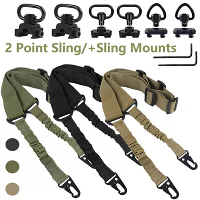 Tactical 2 Point Sling QD Swivel Rifle Gun Sling Strap / M-LOK MLOK Swivel Mount • $9.31