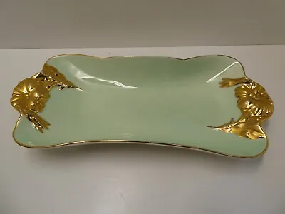 Vintage Royal Winton Grimwades Embossed Gold Gilt Plate Platter Bowl • $36
