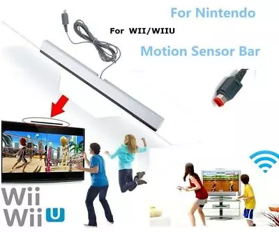 Wired Remote Motion Sensor Bar IR Infrared Ray Inductor For Nintendo Wii / Wii U • $5.99