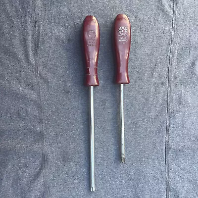 MATCO TOOLS #4 & #3  Phillips Tip Screwdrivers Maroon Handle SDM128P4 & SDM106P3 • $22