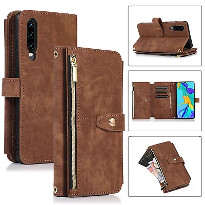 For Huawei P30 P20 Lite P30 Pro Luxury Button PU Leather Flip Wallet Case Cover • $16.49