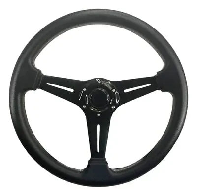 Pactrade Marine Boat Black Non-Magnetic Steering Wheel Aluminum Frame Polyuretha • $56.99