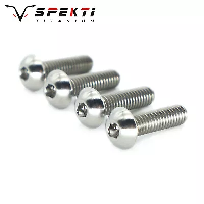 Spekti Titanium Gr5 M3x0.5x8mm ISO7380 Bicycle Titanium Button Head Bolts • $9.64