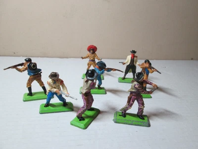 £14.99 • Buy Vintage Britains Deetail North American Cowboys Plastic Toy Soldiers 1/32 Scale