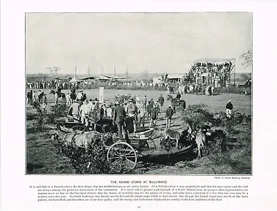 Horse Racing At Buluwayo Rhodesia Africa Antique Picture Print 1897 QE#107 • £3.99