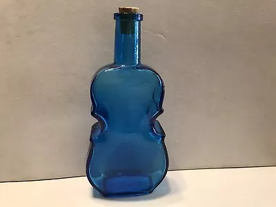 Bottle Blue Glass Violin Cello Bass Guitar Instrument Shaped  Wheaton NJ • $9.50