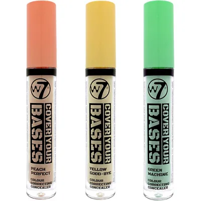 W7 Cover Bases Concealer - Corrector Eye Bags Anti Redness Dullness Dark Circles • £2.99