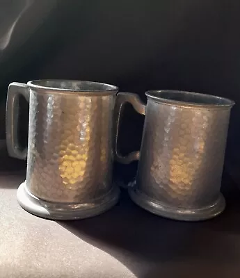 £20 • Buy 2 Vintage Viners Of Sheffield English Pewter Tankards 1970’s - Made In England