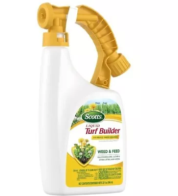 Scotts 32oz Liquid Turf Builder + Weed Control: Powerful Fertilizer &Weed Killer • $38.51