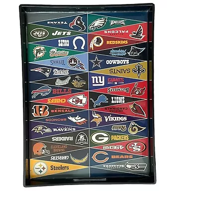 Pottery Barn Football Tray NFL Team Pennants Super Bowl 19  X 14  Serving Tray • $49