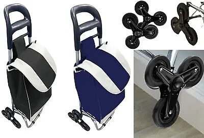 6 Wheels Shopping Trolley Folding Tri Wheel Stair Climbing Or Curb Grocery Cart • £16.99