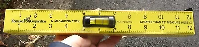 Vintage Komelon USA Corporation 6' Measuring Stick Yellow Built In Level • $7.99