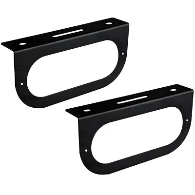 (2) Black Mounting Bracket For 6  Oval Light Powder Coated Trailer RV Optronics • $19.99