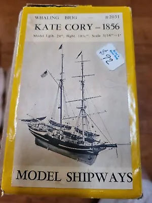 New Model Shipways #2301  Kate Cory  Whaling Brig 1856 Wood Historic Ship • $135