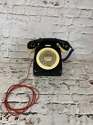 Vintage Rotary Dial Telephone Black 746 GNA 72/1 • £18.99