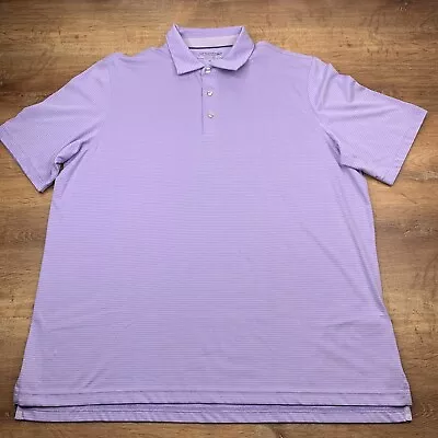 Vineyard Vines Polo Shirt Mens XLarge Purple Performance Striped Jim Nantz Golf • $24.88