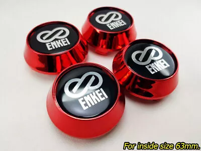 Center Wheels Caps Hub Color Red Cover Rim Car Racing Size 63mm. For Enkei RPF1 • $60.65