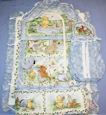 $89.95 • Buy Disney Classic Pooh Red Calioppe Infant Bedding Set Soft And Plush With Mobile