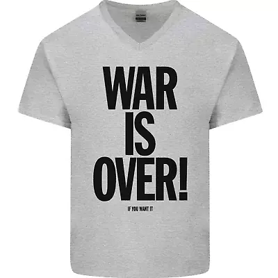 War Is Over If You Want It John Lennon Mens V-Neck Cotton T-Shirt • £11.99