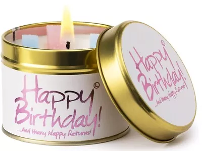 Lily Flame Happy Birthday Tin Candle • £9