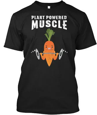 Plant Powered Muscles Funny Vegan Shir T-shirt • $22.78