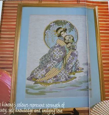 Joan Elliott's Beautiful Oriental Geisha Lady Sampler Cross Stitch Chart • £3.99