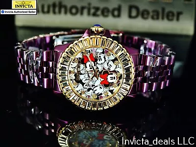 Invicta Disney® 38mm Minnie Mouse Crystal Accented Limited Edition Purple Watch • $49.99