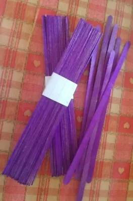40 Long Purple Wooden Lollipop Sticks - Art Craft - Approx 17.5cm X 0.5cm New • £3.49